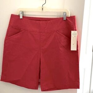 Jag Jeans Vibrant Red=coral Women's Shorts 8 inch